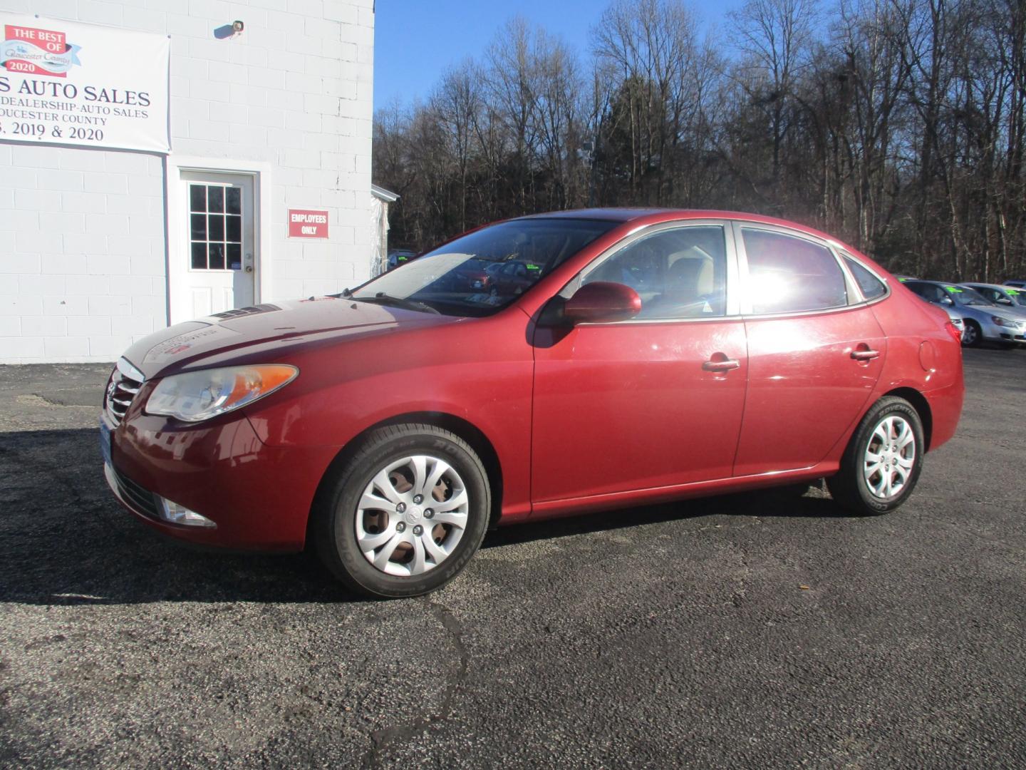 2010 RED Hyundai Elantra (KMHDU4AD7AU) , AUTOMATIC transmission, located at 540a Delsea Drive, Sewell, NJ, 08080, (856) 589-6888, 39.752560, -75.111206 - Photo#1